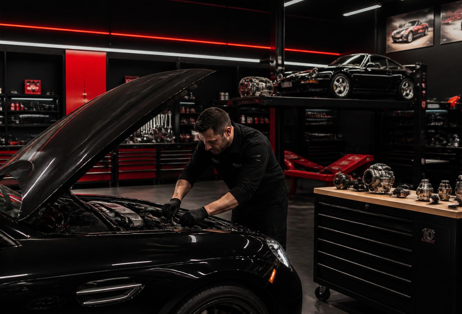 Innenansicht der MDH Autoservice Werkstatt